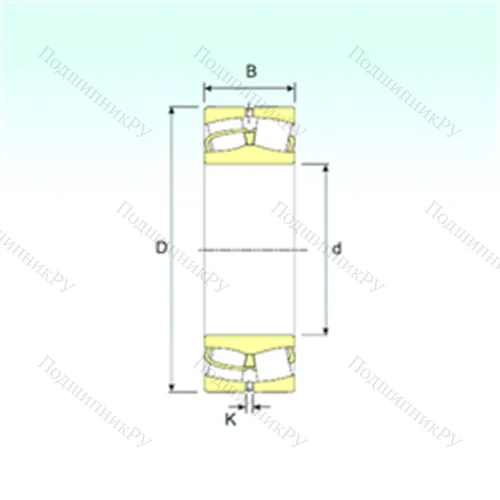 Подшипник роликовый радиальный самоцентрирующийся 22212 от производителя  ISB