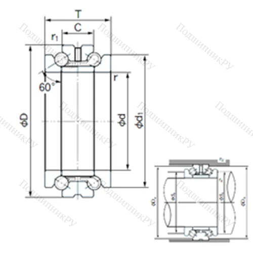 Подшипник шариковый упорно-радиальный 25TAD 20