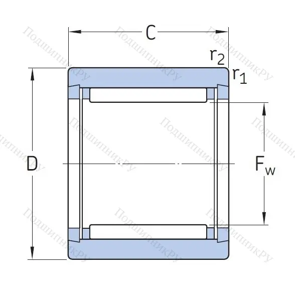 Игольчатый подшипник NK 6/10 TN