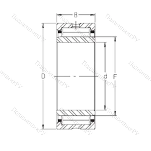 Подшипник игольчатый радиальный NKIS 8