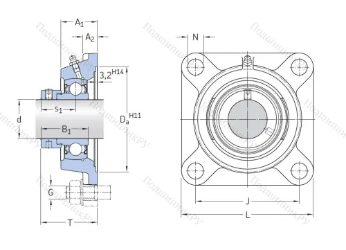 Подшипниковый узел FY 35 FM в Томске