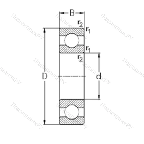 Подшипник шариковый радиальный 6036-M