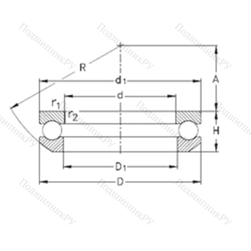Подшипник шариковый упорный 53228