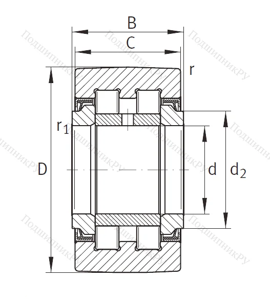 Подшипник PWTR 50110 2RS XL