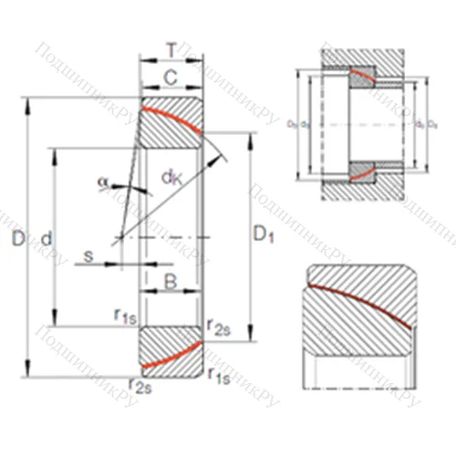 Подшипник скольжения сферический GE 80 SW