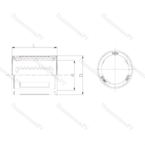 Подшипник шариковый линейный CLB 30UU