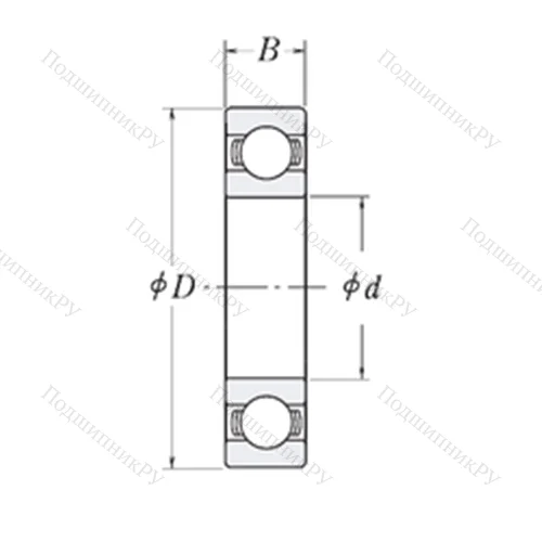 Подшипник шариковый радиальный LJ 4.1/2