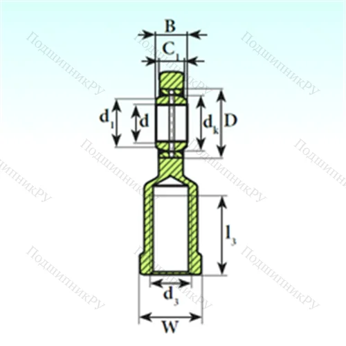 Подшипник скольжения сферический SI 70 ES 2RS от производителя  ISB