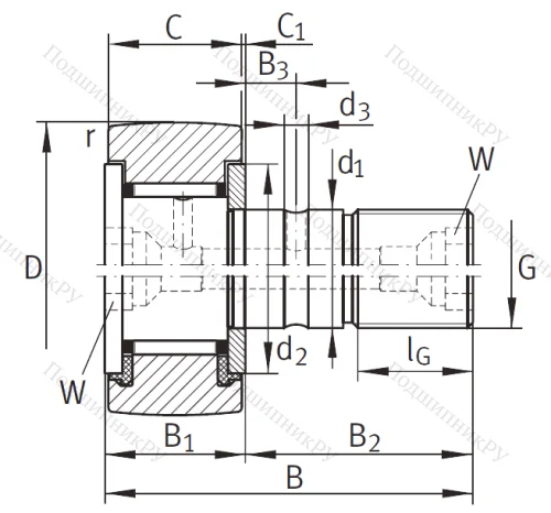Подшипник KR 52 PP A от производителя  INA