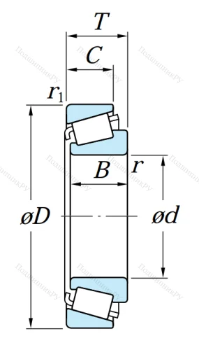 Конический роликовый подшипник 32217 JR N8CTMF3ETT от производителя  KOYO