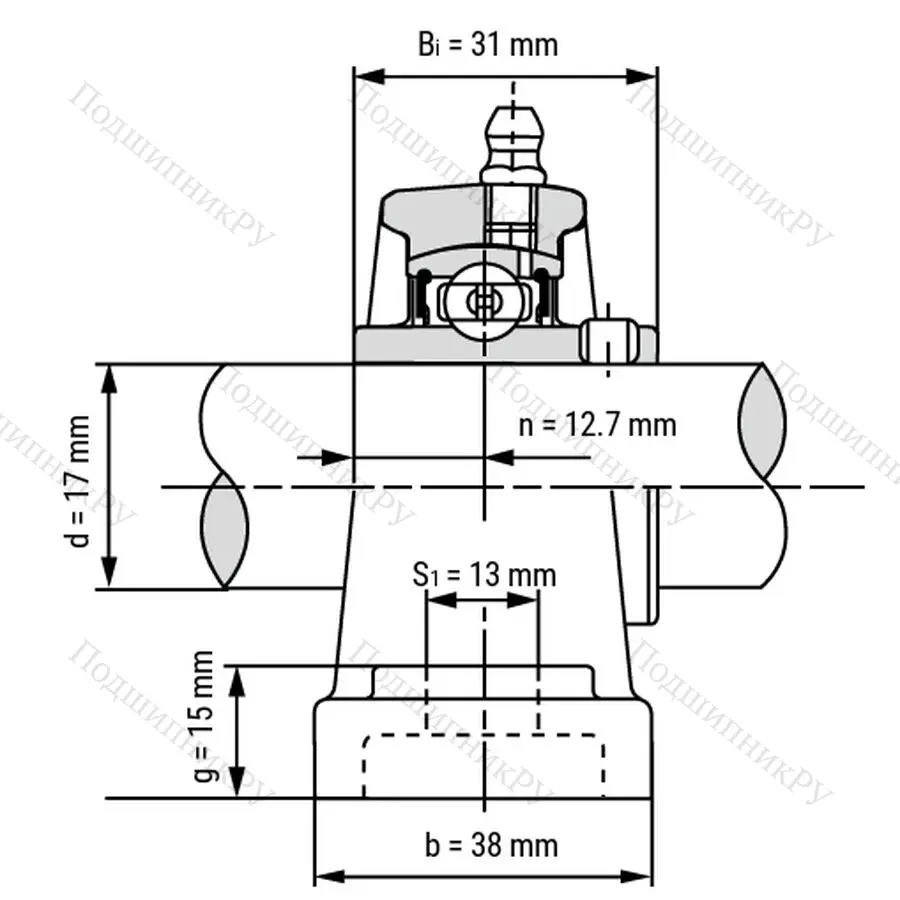 Подшипниковый узел SSUCP 203 - Вал: 17 мм