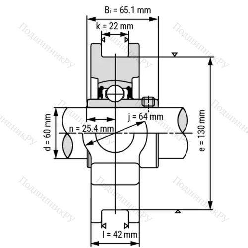 Подшипниковый узел UCT 307 - Вал: 35 мм от производителя  LPZ