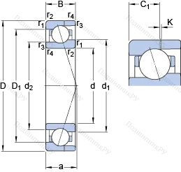 Подшипник 71907 ACE/HCP 4AH