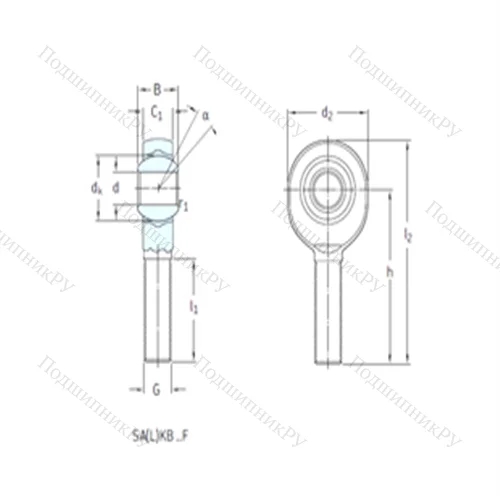 Подшипник скольжения сферический SALKB 22F