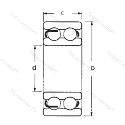 Подшипник шариковый радиальный 4314ZZ