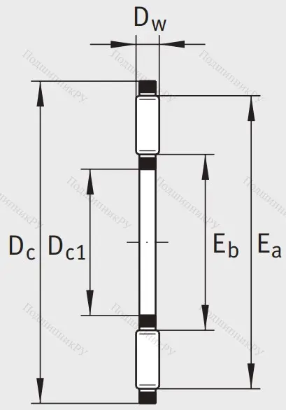 Игольчатый подшипник подшипник AXK 4060