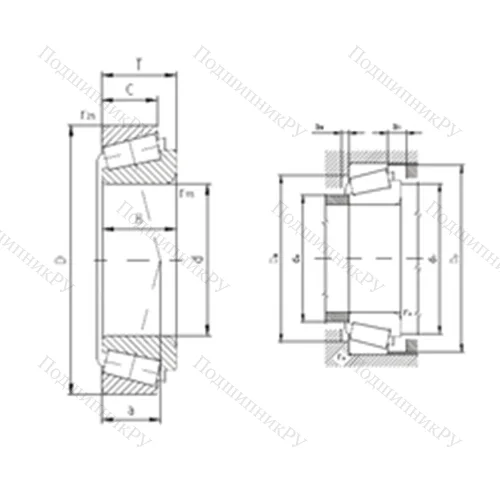 Подшипник роликовый радиально-упорный 32308BA