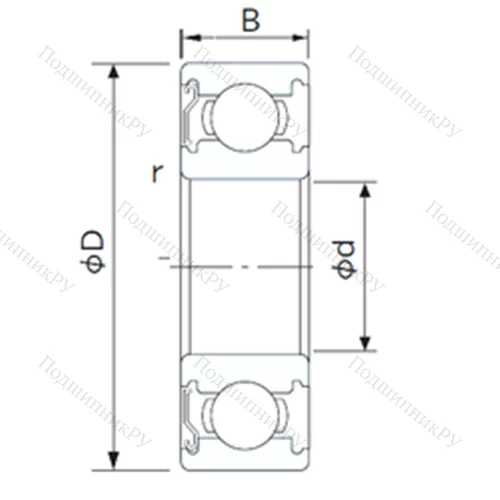Подшипник шариковый радиальный 6814Z