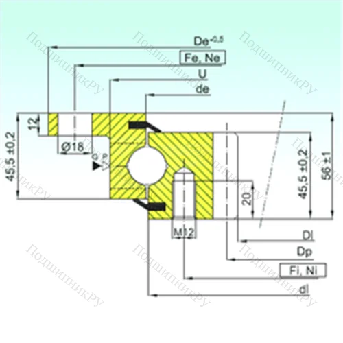 Подшипник шариковый опорно-поворотный ZBL.20.0544.200-1SPTN