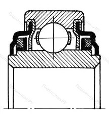 Модификация подшипника 530206К1 размер 30x62x16/24