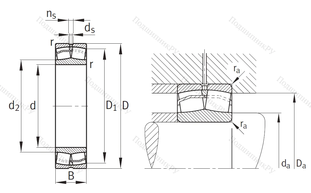 Сферический роликовый подшипник 21315 E 1 XL