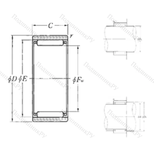 Подшипник игольчатый радиальный RNAO-16?28?12