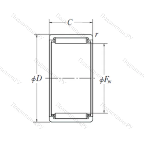 Подшипник игольчатый радиальный RLM 506220