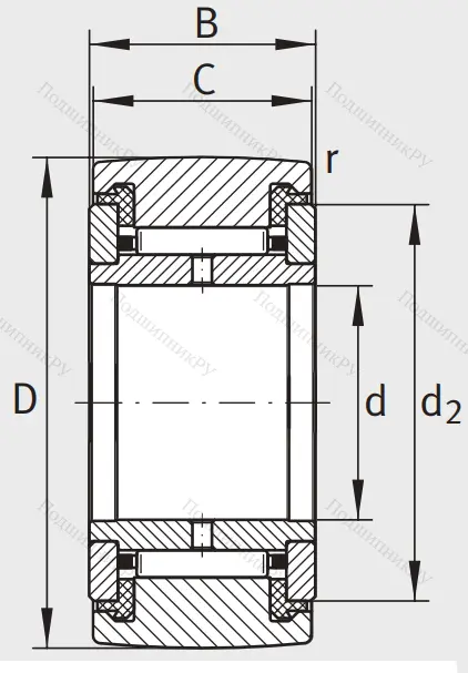Игольчатый подшипник NATR 15 PP