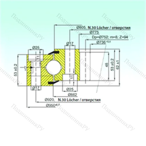 Подшипник шариковый опорно-поворотный