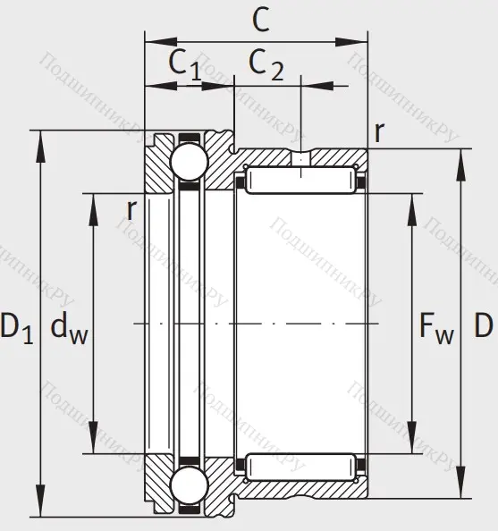 Комбинированный подшипник