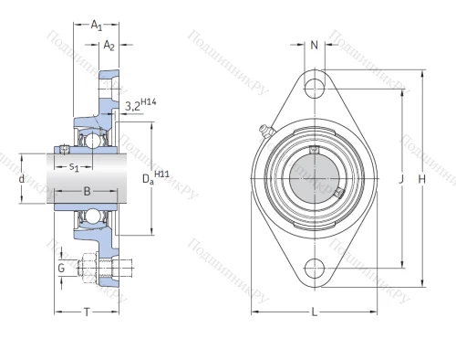 Подшипниковый узел FYTB 30 TF в Томске