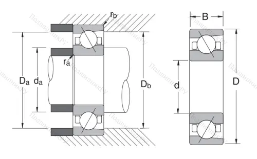 Сверхточный подшипник 7014 CTRDULP 3