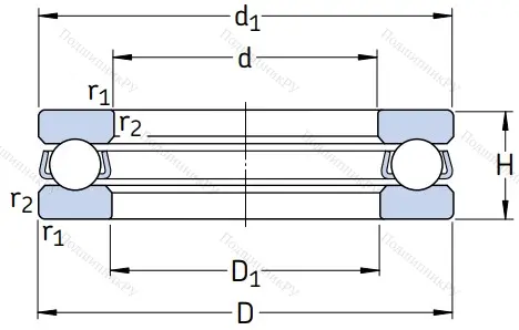 Упорный шариковый подшипник