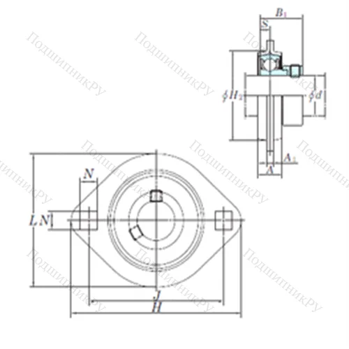 Подшипниковый узел шариковый радиальный SAPFL 204