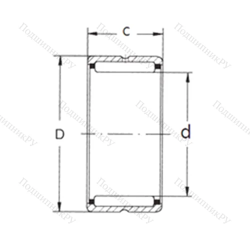 Подшипник игольчатый радиальный NK 30/17K