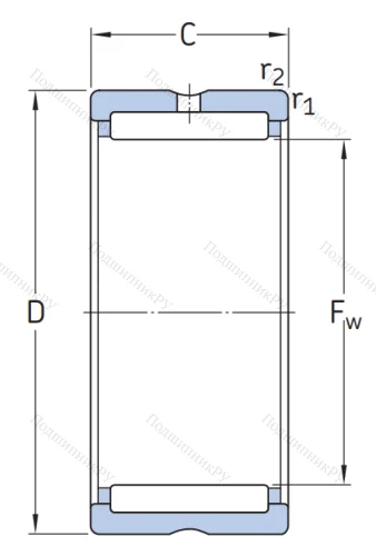 Игольчатый подшипник RNA 4905 от производителя  SKF