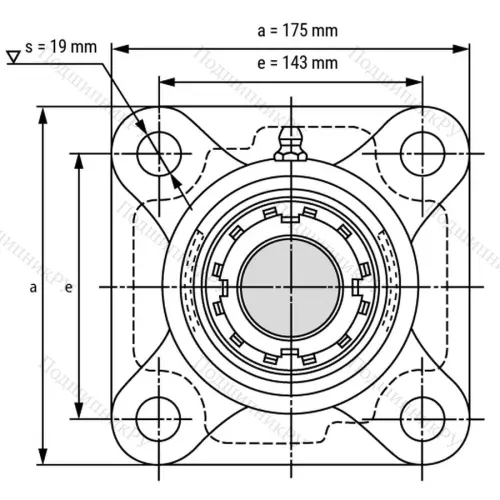 Подшипниковый узел UKF 212+H 2312 - Вал: 55 мм