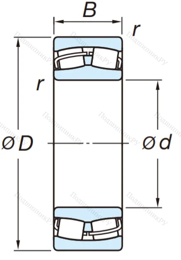 Сферический роликовый подшипник 21306 RZW 33