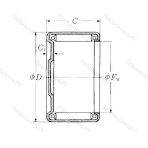 Подшипник игольчатый радиальный M-24101