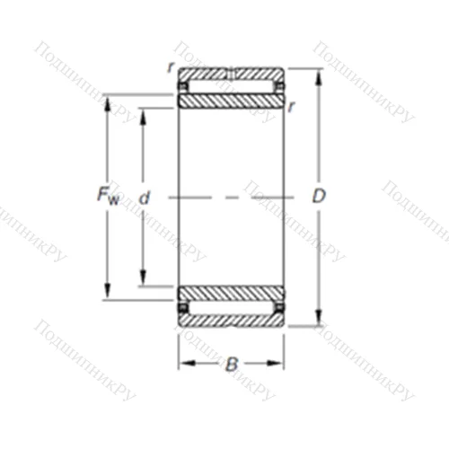 Подшипник игольчатый радиальный NKJS 40