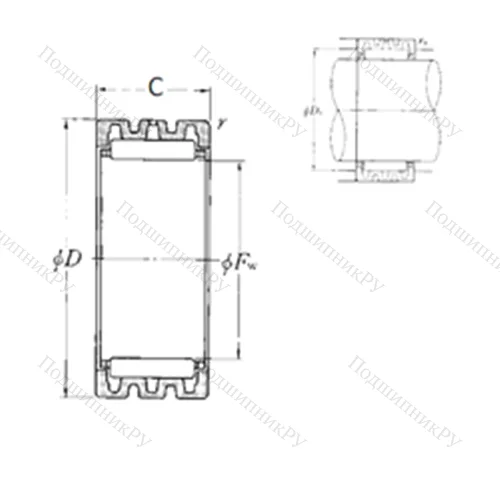 Подшипник игольчатый радиальный RNA 4916S