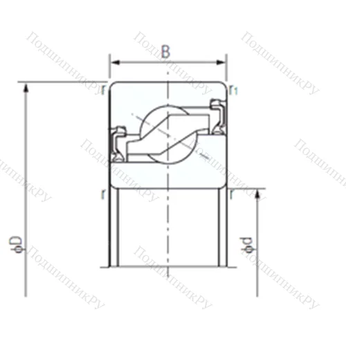 Подшипник шариковый упорно-радиальный 20TAB 04-2NK