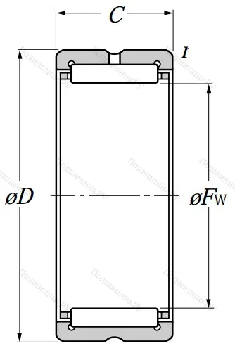 Игольчатый подшипник NK 73/35 R