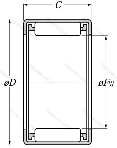 Игольчатый подшипник HK 3516