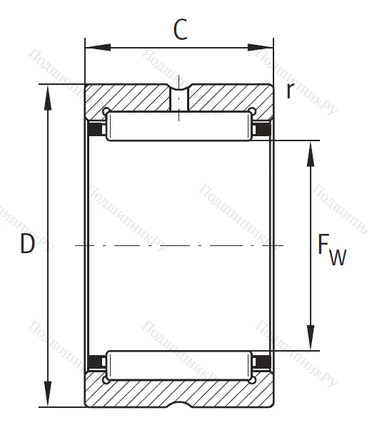Игольчатый подшипник NK 32/20 TV XL