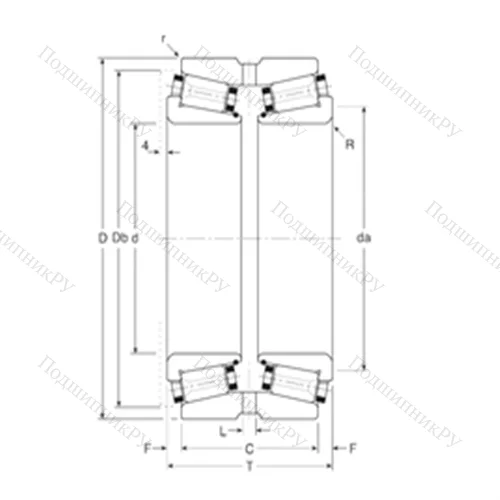 Подшипник роликовый радиально-упорный 131097/131152XG