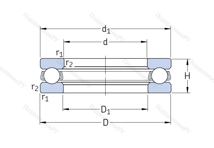 Упорный шариковый подшипник