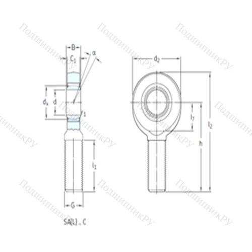 Подшипник скольжения сферический SAL 15C