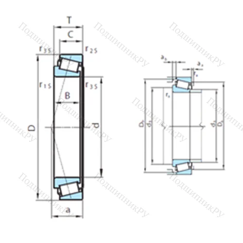 Подшипник роликовый радиально-упорный T 4CB 130X.