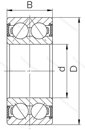 Радиально-упорный шариковый подшипник 3056209 2RS (3209 2RS) в Томске